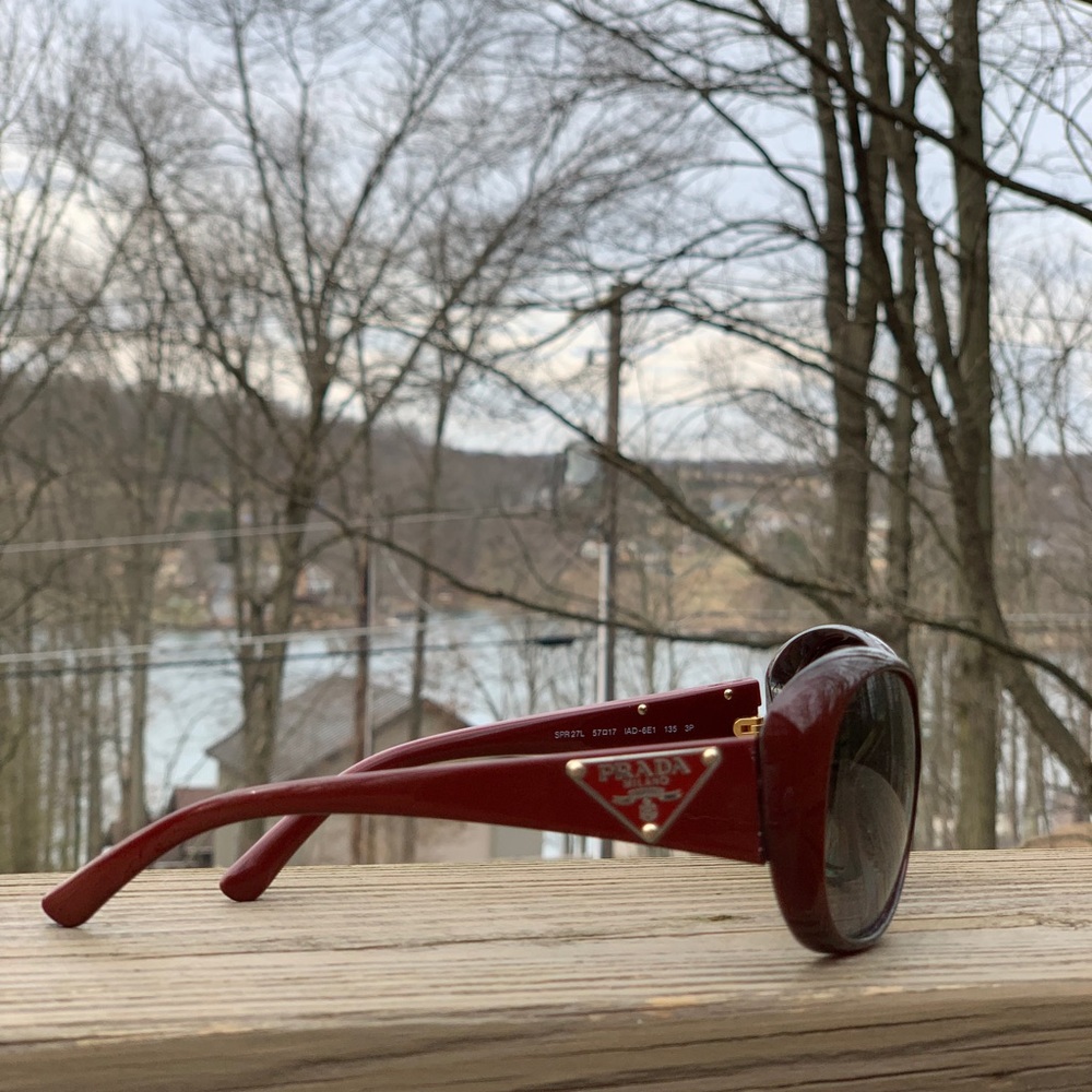 PRADA Burgundy Ombré Polarized Sunglasses - Picture 2 of 7